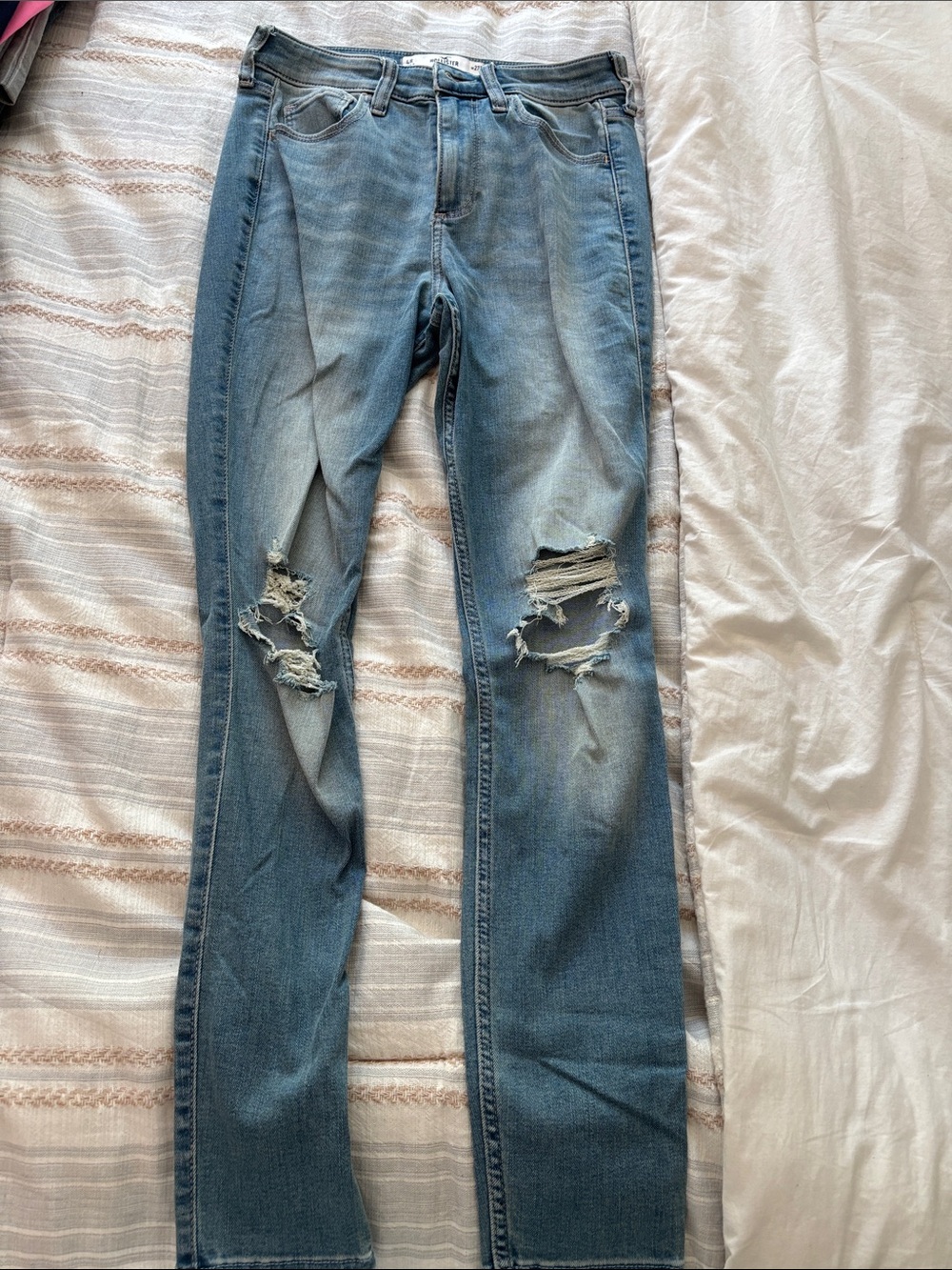 Hollister Light Blue Distressed Skinny Jeans